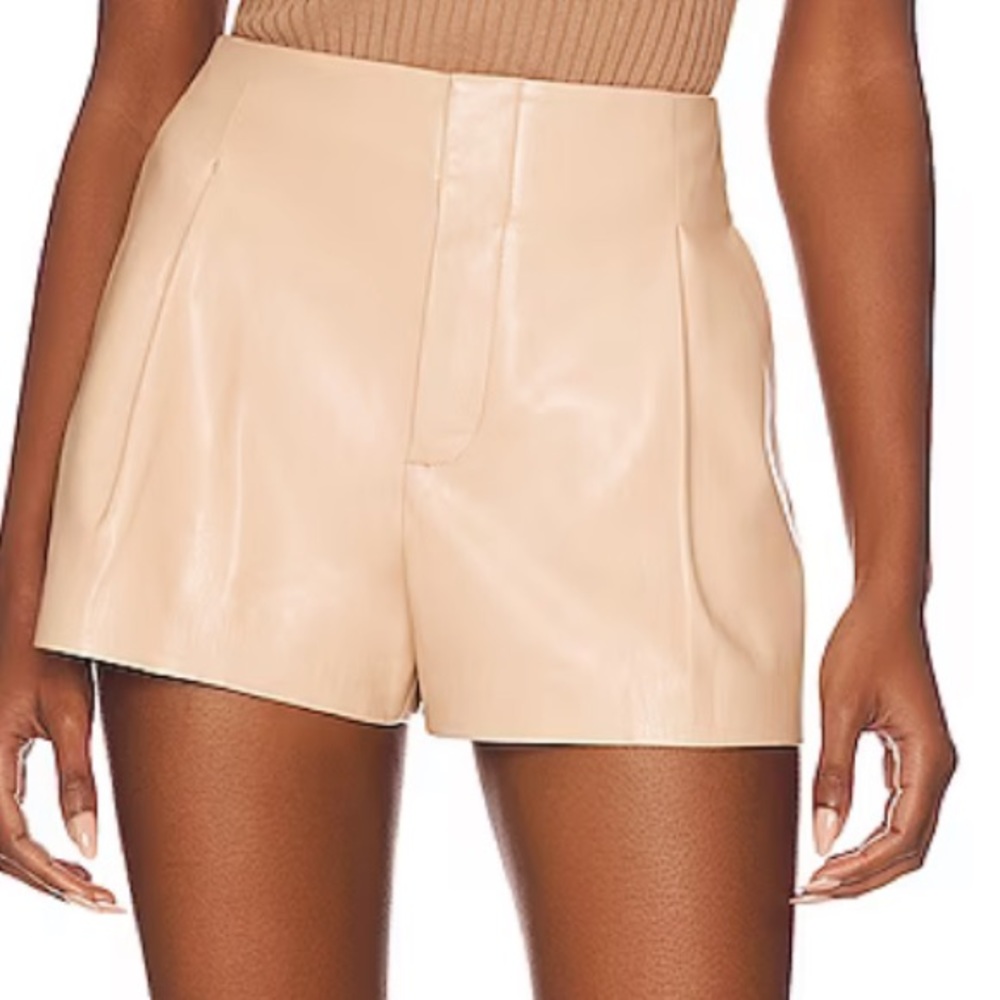 New Alice and Olivia Steffie faux leather shorts - Picture 15 of 16